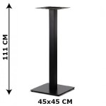 Table base SH-5002-5/H/B, bottom plate dimensions 45x45 cm, height 111 cm (table leg)