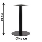 Table base SH-5001-5/B, black colour, height 73 cm, bottom plate diameter 45 cm (table leg)