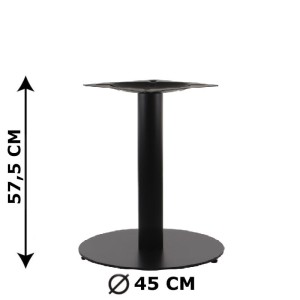 Table base SH-5001-5/L/B, black colour, height 57,5 cm, bottom plate diameter 45 cm (table leg)