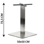 Table base SH-3002-6/S, 50x50 cm, brushed stainless steel (table leg)
