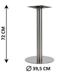 Table base SH-3001-1/S, fi 39,5 cm, brushed stainless steel (table leg)