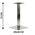 Table base SH-3002-1/60/S, 40x40 cm, brushed stainless steel (table leg)