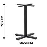 Table base SH-3046-1/B, bottom plate dimensions 58x58 cm (table leg)
