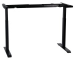 Steel desk frame with electric height adjustment (2-stage), black colour. UT04-2T/B