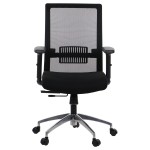 Office chair RIVERTON - BLACK mesh backrest, aluminium base