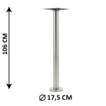 Floor mounted table base SH-3018-1/H/S, brushed stainless steel