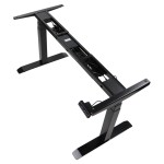 Steel desk frame with electric height adjustment (3-stage), black colour. UT05-3T/B
