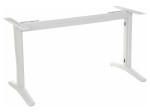 Steel desk and table frame with extensible beam, white colour. STT-01
