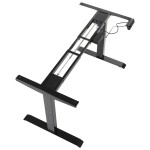 Steel desk frame with electric height adjustment (2-stage), black colour, UT01N-2T/B