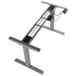 Steel desk frame with electric height adjustment (2-stage), grey colour, UT01N-2T/A