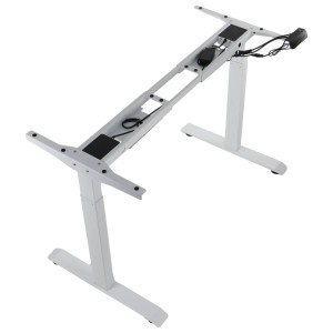 Two-motor electric frame for a desk or table (2-stage), white colour, PRATO 04-2/W