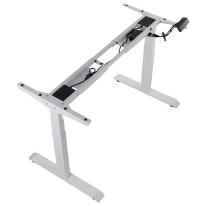 Two-motor electric frame for a desk or table (3-stage), white colour, PRATO 04-3/W