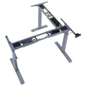Three-motor electric frame for a desk (3-stage), grey colour, PRATO 04-3/90/A