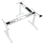 Three-motor electric frame for a desk (3-stage), white colour, PRATO 04-3/90/W