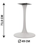 Table base SH-9108-1/W, bottom plate dimensions fi 49 cm (table leg)
