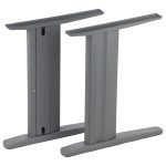 NY-A205 metal desk frame, grey, vertical cable management