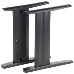 NY-A205 metal desk frame, black, vertical cable management