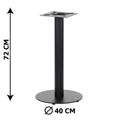 Metal table base SH-5001-4/B in black.