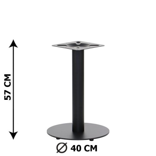 Metal table base SH-5001-4/L/B in black.