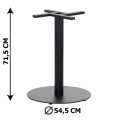 Metal table base SH-5001-8/B in black.