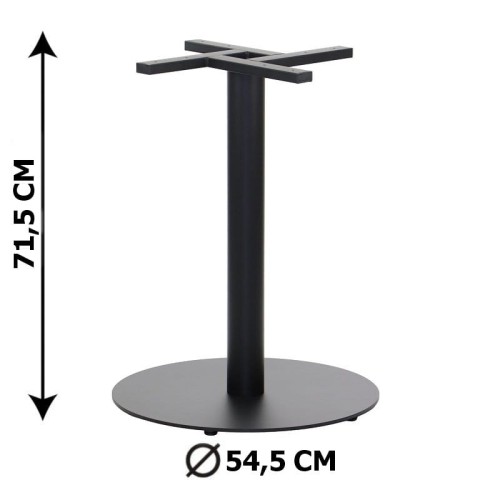 Metal table base SH-5001-8/B in black.
