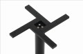 The metal upper element of the SH-5001-8/B table base is attached to the leg with 8 screws.