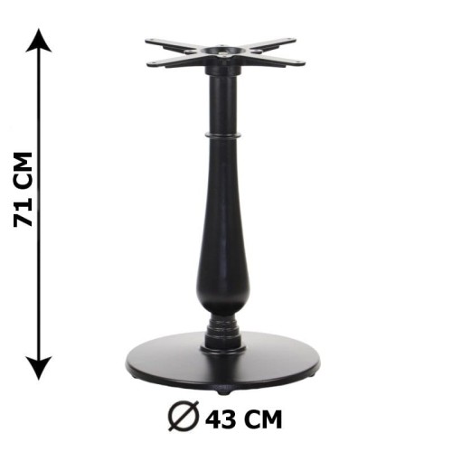 Black cast iron table base SH-5013-9/B.
