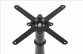 The cast iron top element of the SH-5013-9/B table base is attached to the leg with 3 screws.