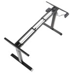 Steel desk frame with electric height adjustment (2-stage), black colour, UT01E-2T/B