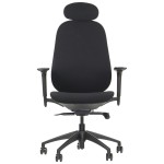 Modern LARSTON swivel office chair - full range of adjustments, black