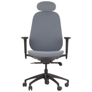 Modern LARSTON swivel office chair - full range of adjustments, grey