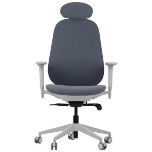 LARSTON GF swivel office chair - full range of adjustments, gray frame, gray upholstery