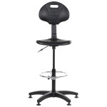 Production chair PRO-TECH H in black colour - TPU foam