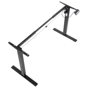 Single-motor electric frame for a desk or table (2-stage), black colour, PRATO 01E-2/B