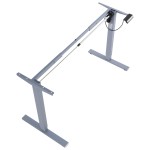Single-motor electric frame for a desk or table (2-stage), grey colour, PRATO 01E-2/A
