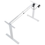 Single-motor electric frame for a desk or table (2-stage), white colour, PRATO 01E-2/W